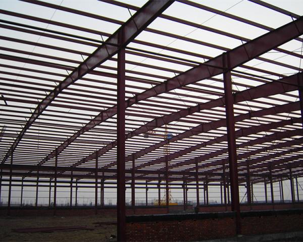 Long Span Modern Steel Construction , Sandwich Panel Industrial Steel Buildings