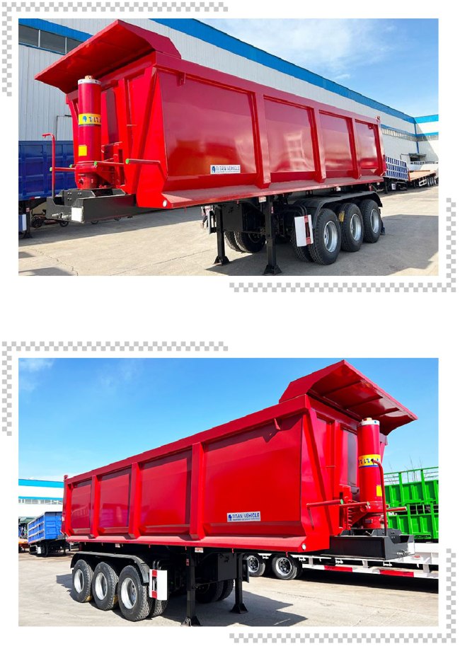 TITAN 35CBM Best 3 Axle End Dump Trailer for Sale