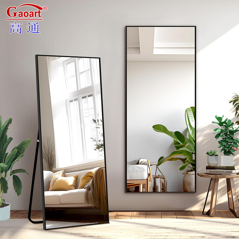 Best Modern Stylish Aluninium Alloy Frame Standing Floor Mirror for Bedroom Decoration