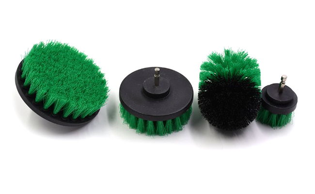 Effortless Drill Bit Scrubber , Brush Head For Drill Extension Shaft Available