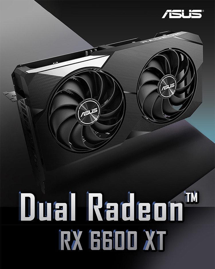 ASUS DUAL-RX6600XT-O8G GPU Graphics Card AMD RX 6600xt 8gb Gaming PC Graphics