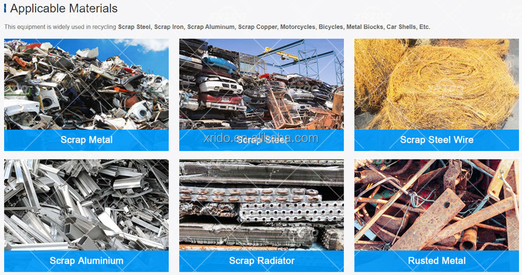 4T/H-8T/H Steel Shredder Machine Small Industrial Shredder Scrap Metal Crusher