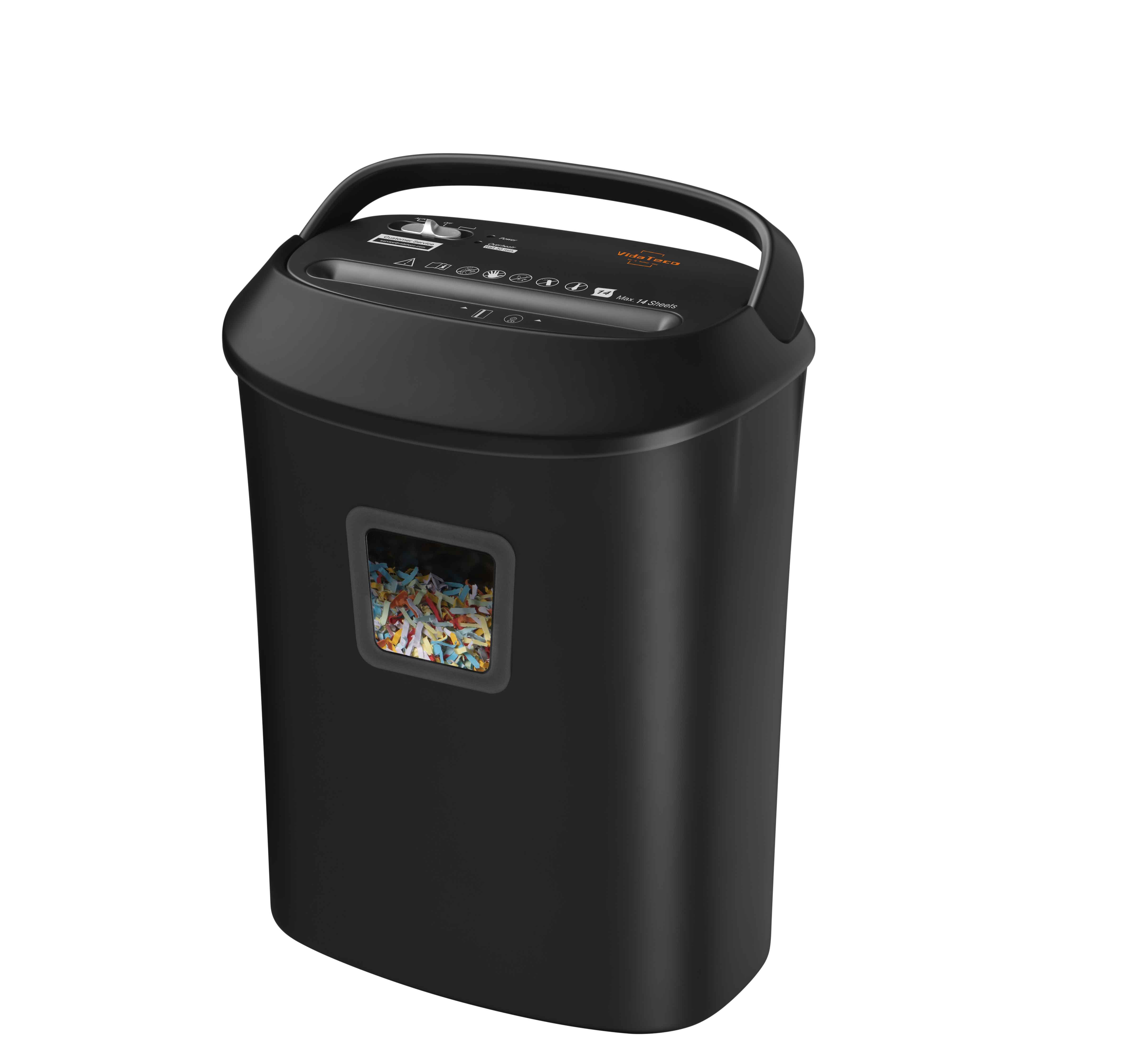 Home and Office Cross Cut Paper Shredder 8-Sheet Capacity Jam Proof 4*38mm Cutting Size