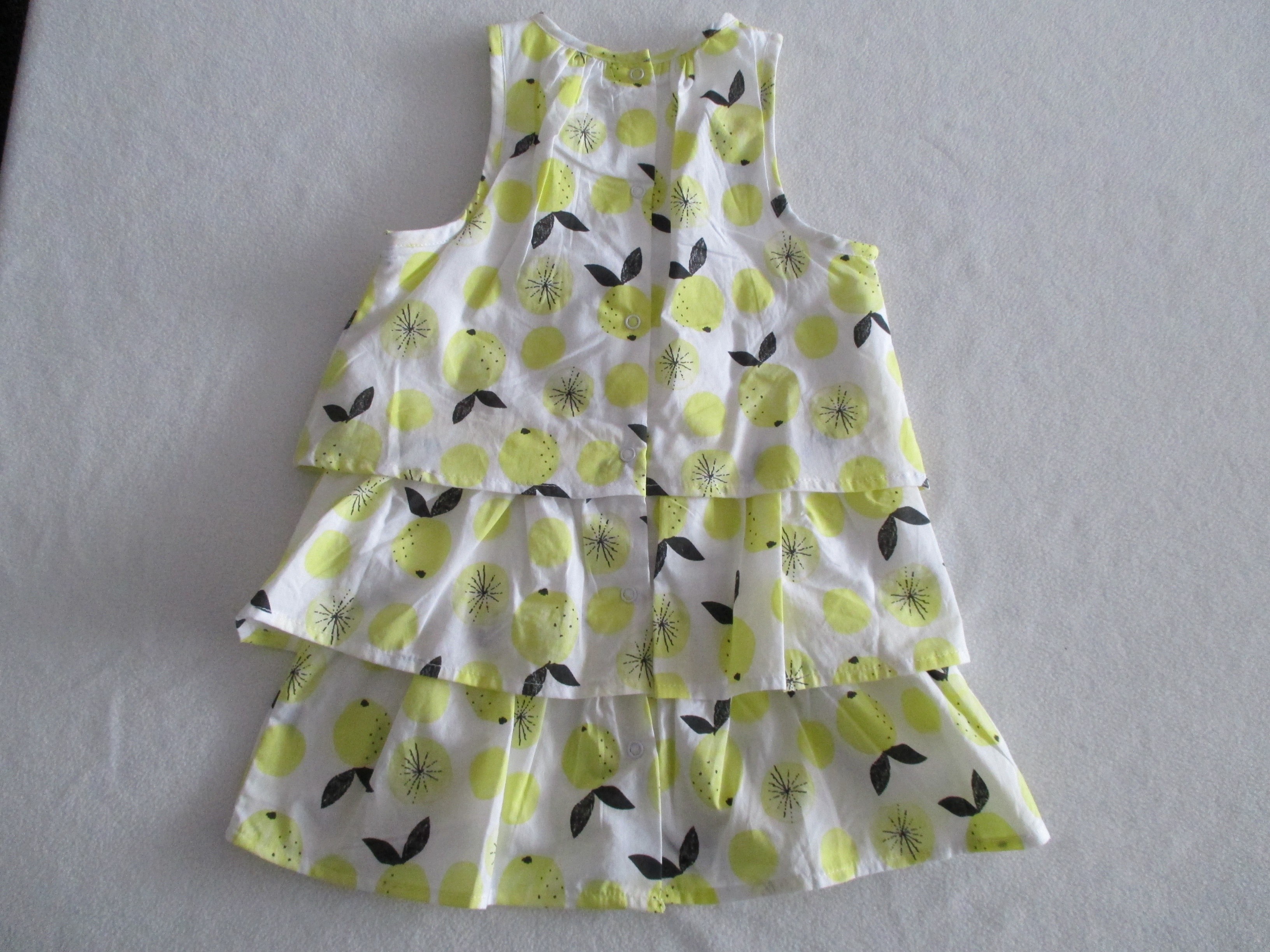 Cotton Woven Pretty Baby Girl Dresses Fruit Summer Sleeveless Dress