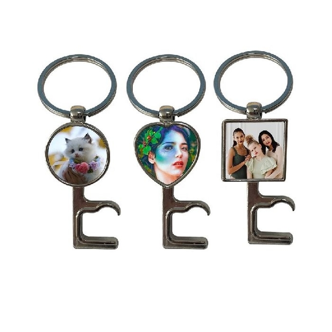Sublimation Blanks Metal Bottle Opener Keychain Customized Sublimation Items