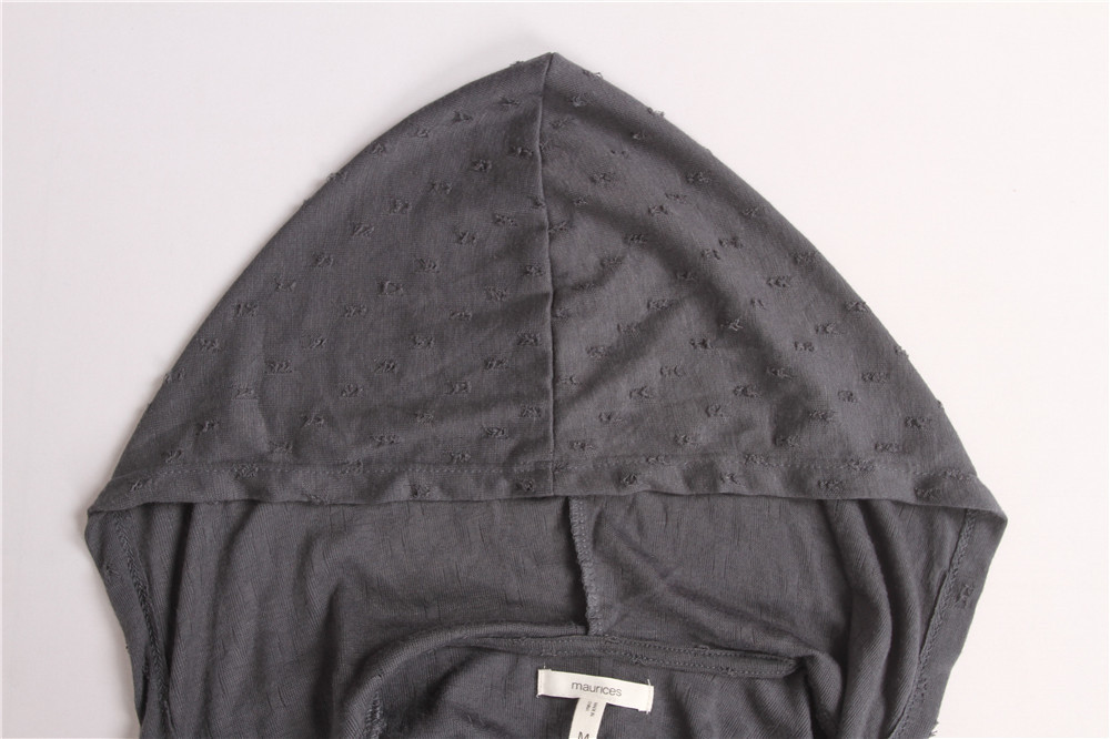 Fashion Spring Autumn 100% Cotton Women Knitted Hoodie