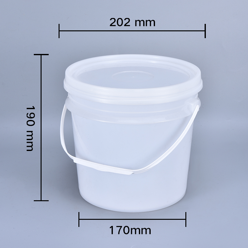 Water Round Transparent PP Plastic Pail Buckets Packaging With Lids