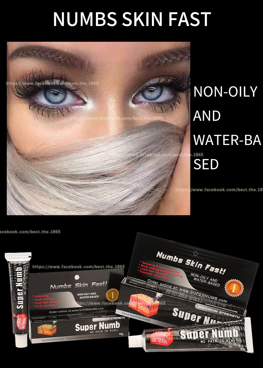 Super Numb Anesthetic Tattoo Stop Pain Cream Permanent Makeup Numbing Cream Wholesale Price