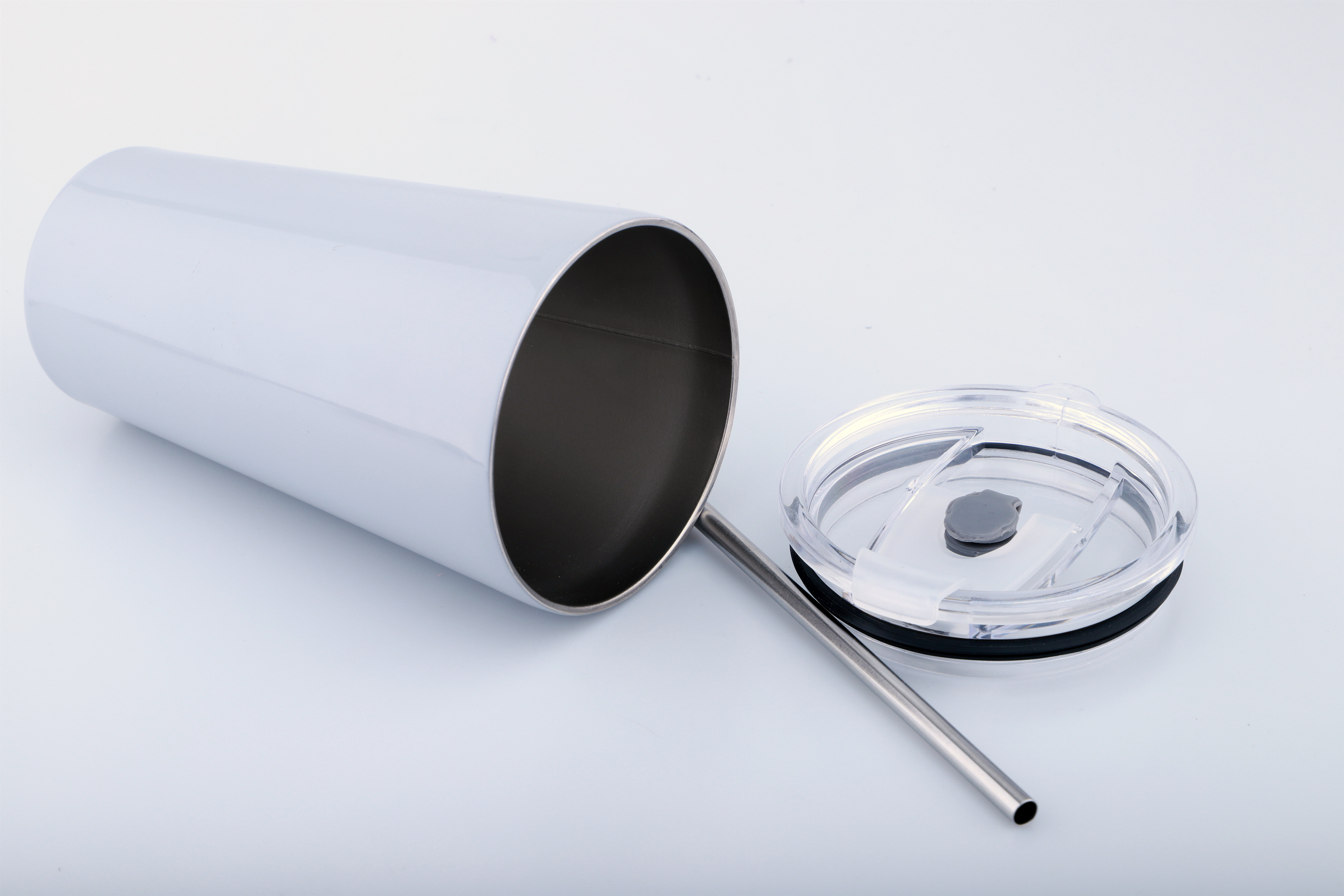 20 oz Custom private label stainless steel double wall bubble tea reusable cup with straw