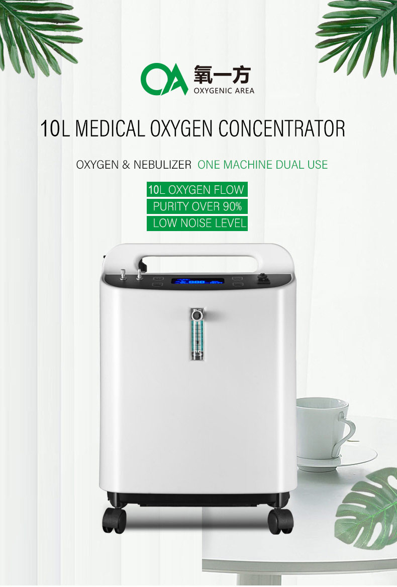 Portable 10L Oxygen Concentrator With Battery Travel Car O2 Generator Machine