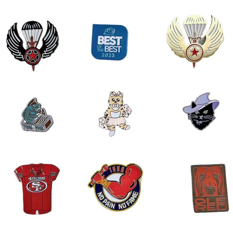 Gravure Printing Custom Made Enamel Pins Laser Engraving Funny Enamel Pins