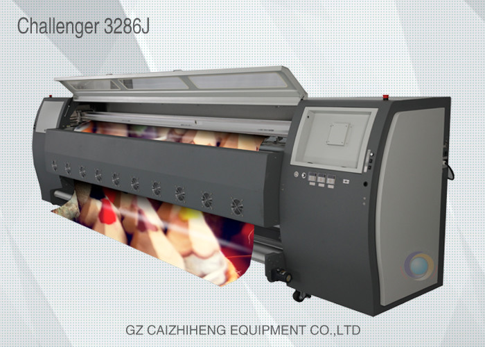 Fast Speed Large Format Solvent Printer , Challenger 3286J Inkjet Solvent Printing Machine