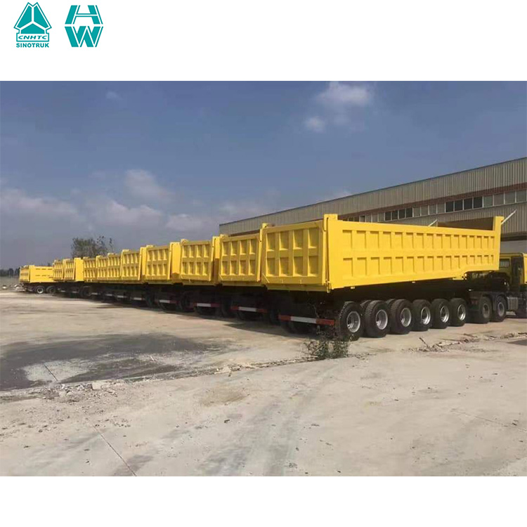 3/4/5/6 Axle Sinotruk 50CBM tipper semi trailer for Africa Mine