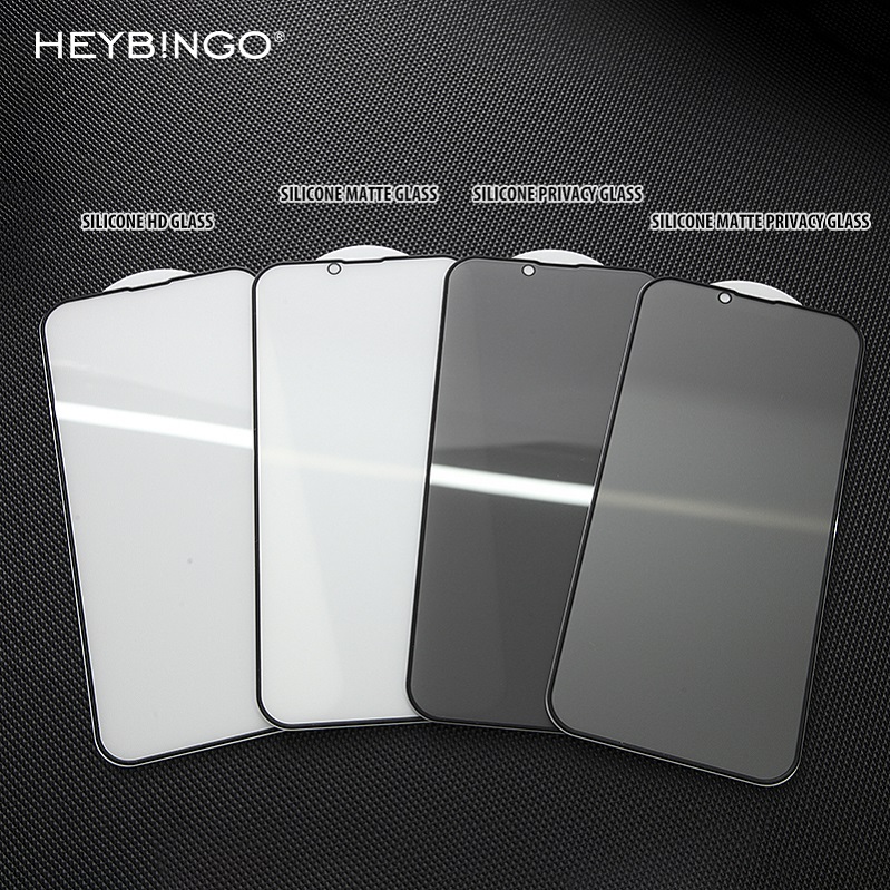 Anti Peep Matte 3D Screen Protector 9H Silicone Screen Protector For Iphone 14 13 Pro Max