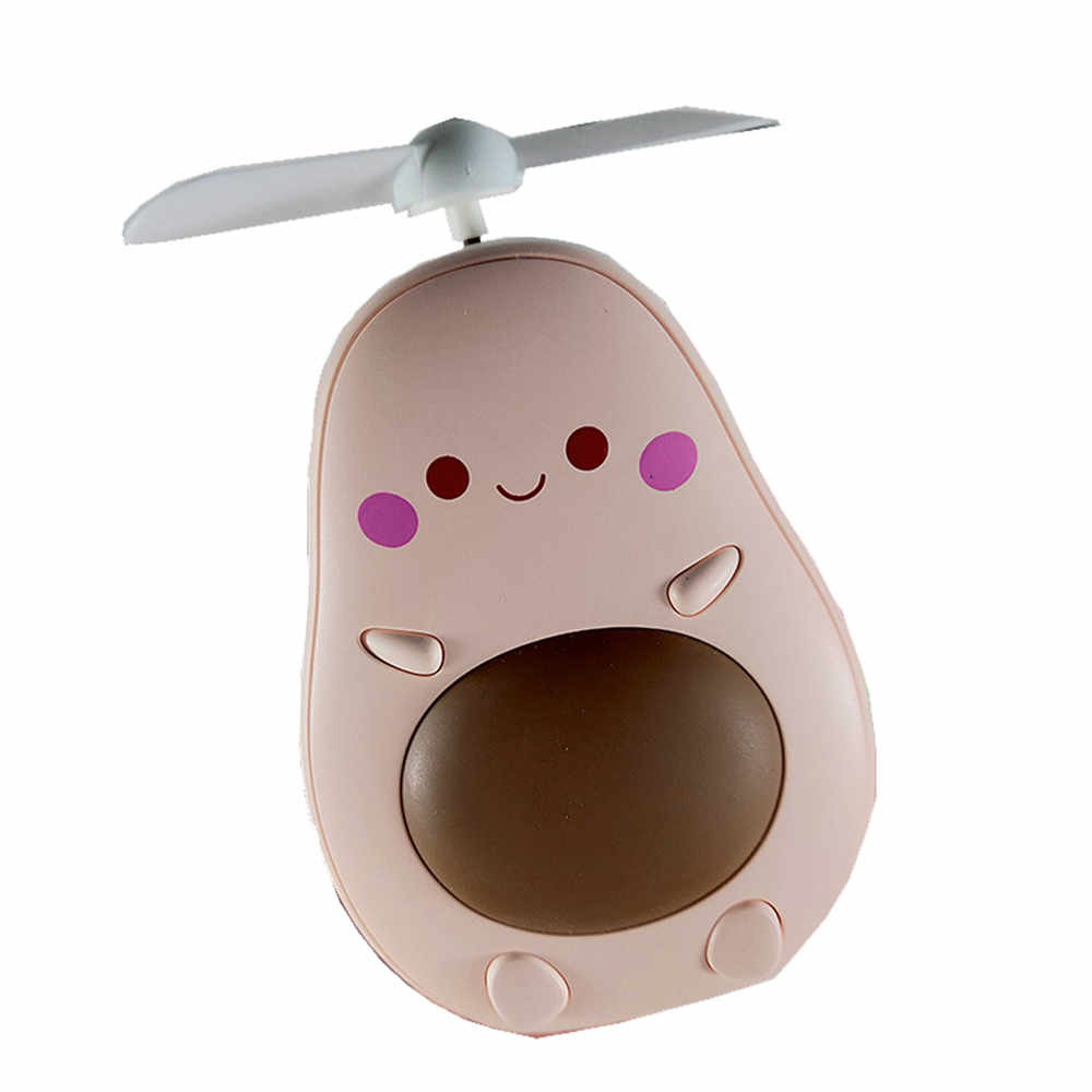 USB Rechargeable 500mAh Mini Handheld Fan With LED Colorful Lights