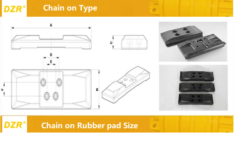 Mini Excavator and Construction Machinery Undercarriage Parts Rubber Track Shoe Pad