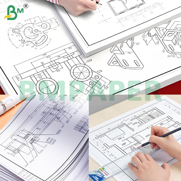 80gsm CAD Plotter Paper for Professional Printing Engineering