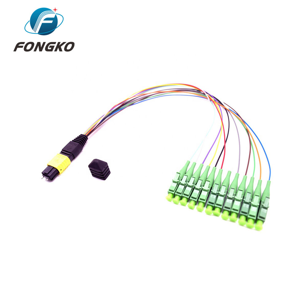 Single Mode 12 Fiber Optical MPO To LC FC SC ST Connector