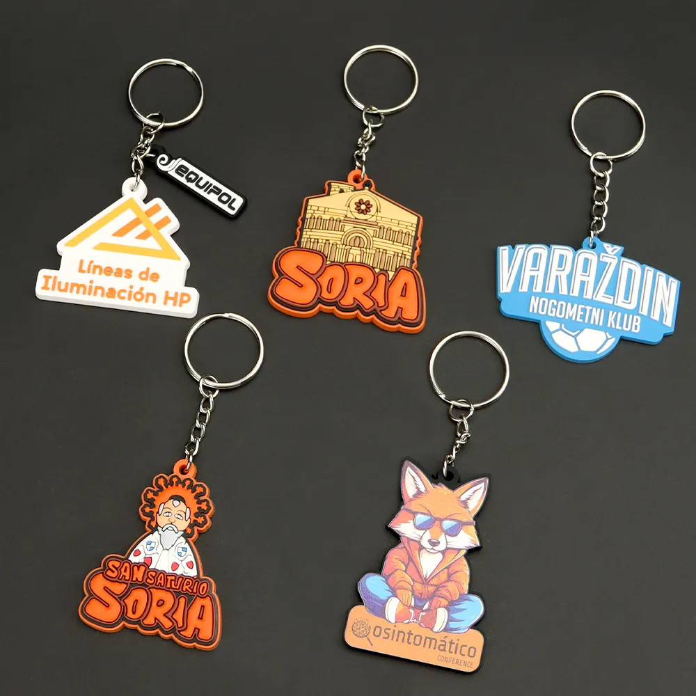Custom Pvc Keychain 2D 3D Soft Pvc Keyrings Promotional Non toxic