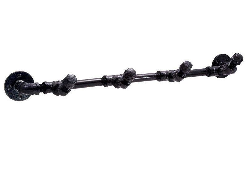 Electroplated Finished Coat Rack 4 Clothes Hooks Malleable Iron Material