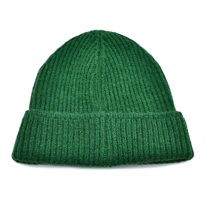 Custom Knit Cuffed Acrylic Slouchy Beanie Hats Fisherman Skull Hats Winter Cap