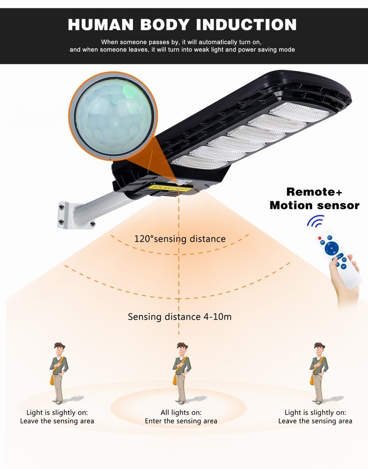Lithium Battery 100w 150w All In One Solar LED Street Light Control Waterproof Solar Street Lamps