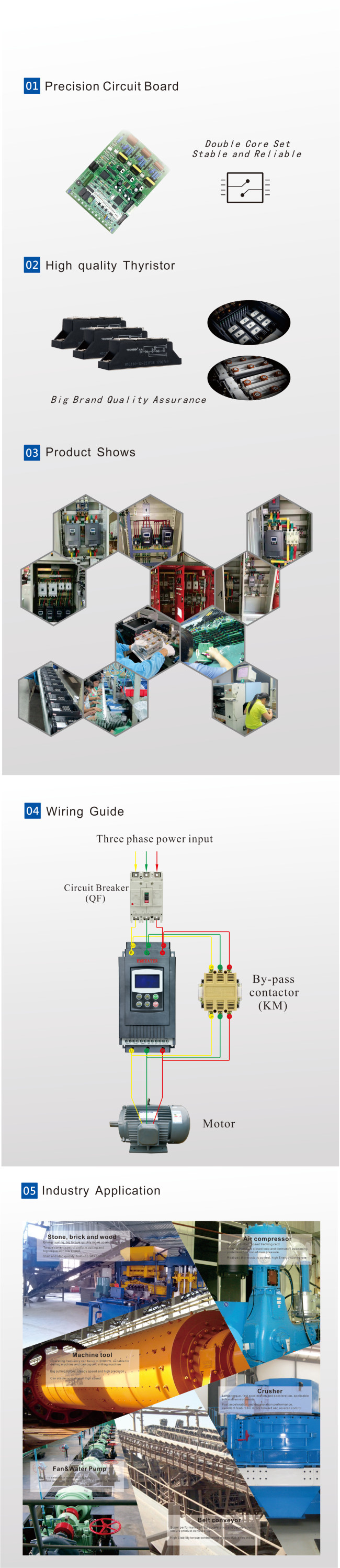 3 Phase 200HP Motor Soft Starters 400V Water Pump Ac Soft Starter