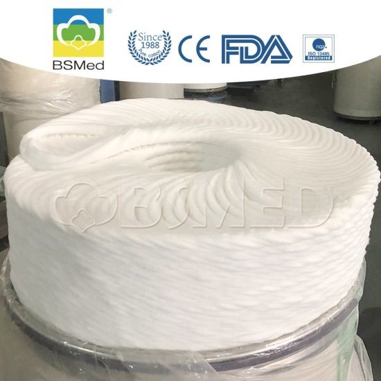 White Reinforced Cotton Coil Sliver , Medical Cotton Wool 5.5 - 7.5 PH Value
