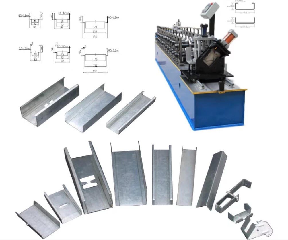 Plc Control Stud And Track Roll Forming Machine 7.5kw