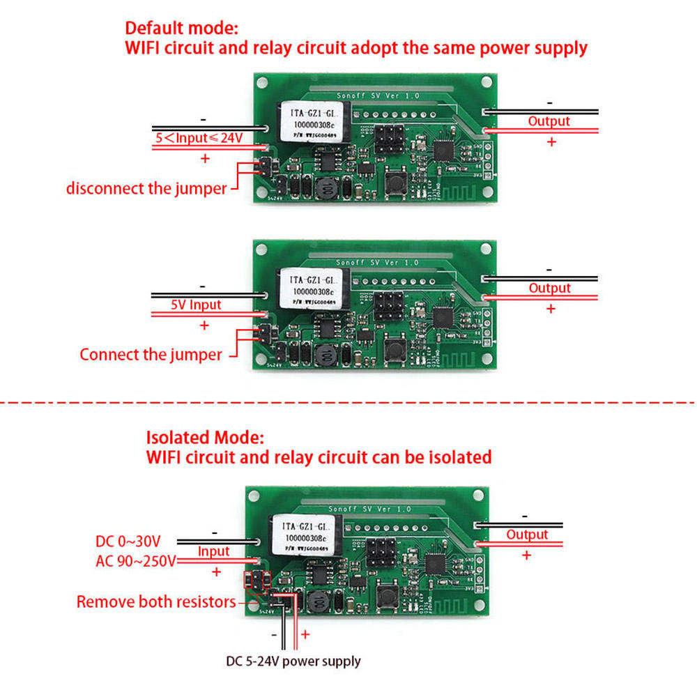 Sonoff Smart Home SV Safe Voltage WiFi Wireless Switch Module