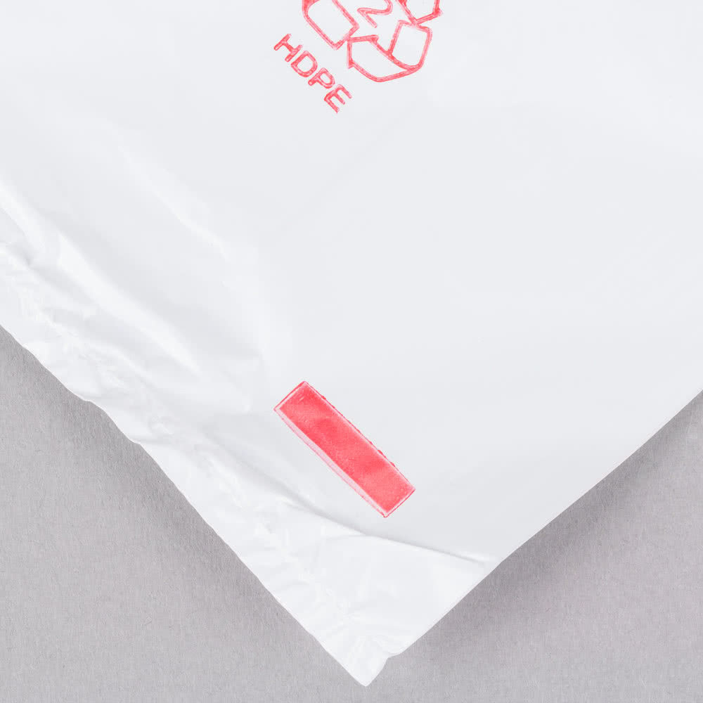 White Colour Thank You T Shirt Shopping Bags Plastic Customized Printing