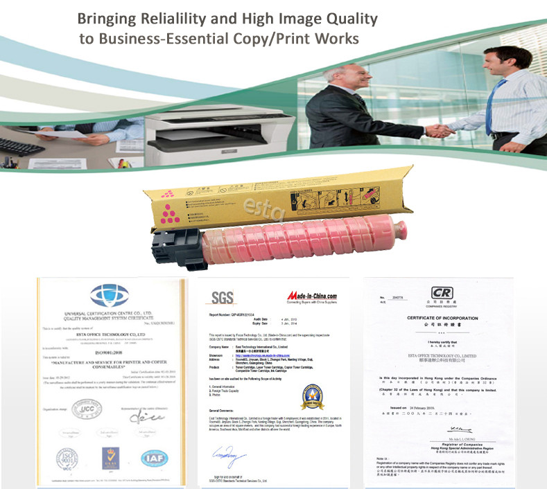 Reliable Ricoh MPC3300 CMYK Color Toner Compatible with Ricoh Aficio MP C2800/C3300