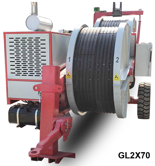 5km/H Diesel Electric Cable Pulling Machine , Underground Wire Pulling Equipment