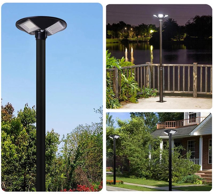 300w Ip65 LED Garden Light Fixtures Abs Housing Solar Garden Lamp With Pole