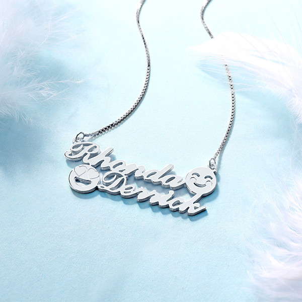 2 Gram Emoji Custom Silver Necklaces