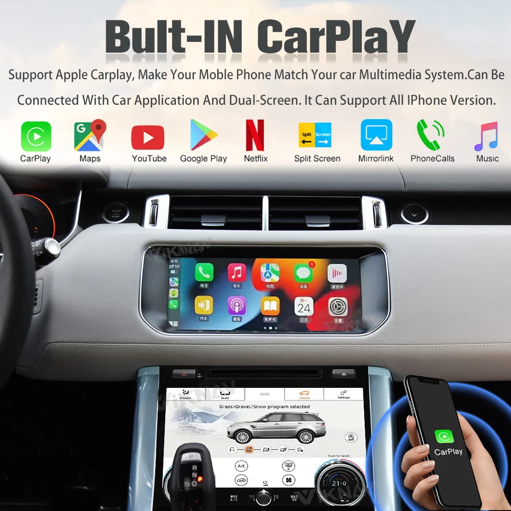 Android Auto Car Radio For Range Rover sport L494 2013-2017 Touch Screen Multimedia Player GPS Navigation Head Unit