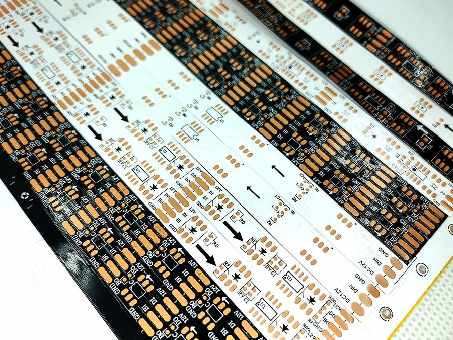 12V 24V Colorful LED Strip PCB Board Design Double Layer Board With OSP Antioxidant