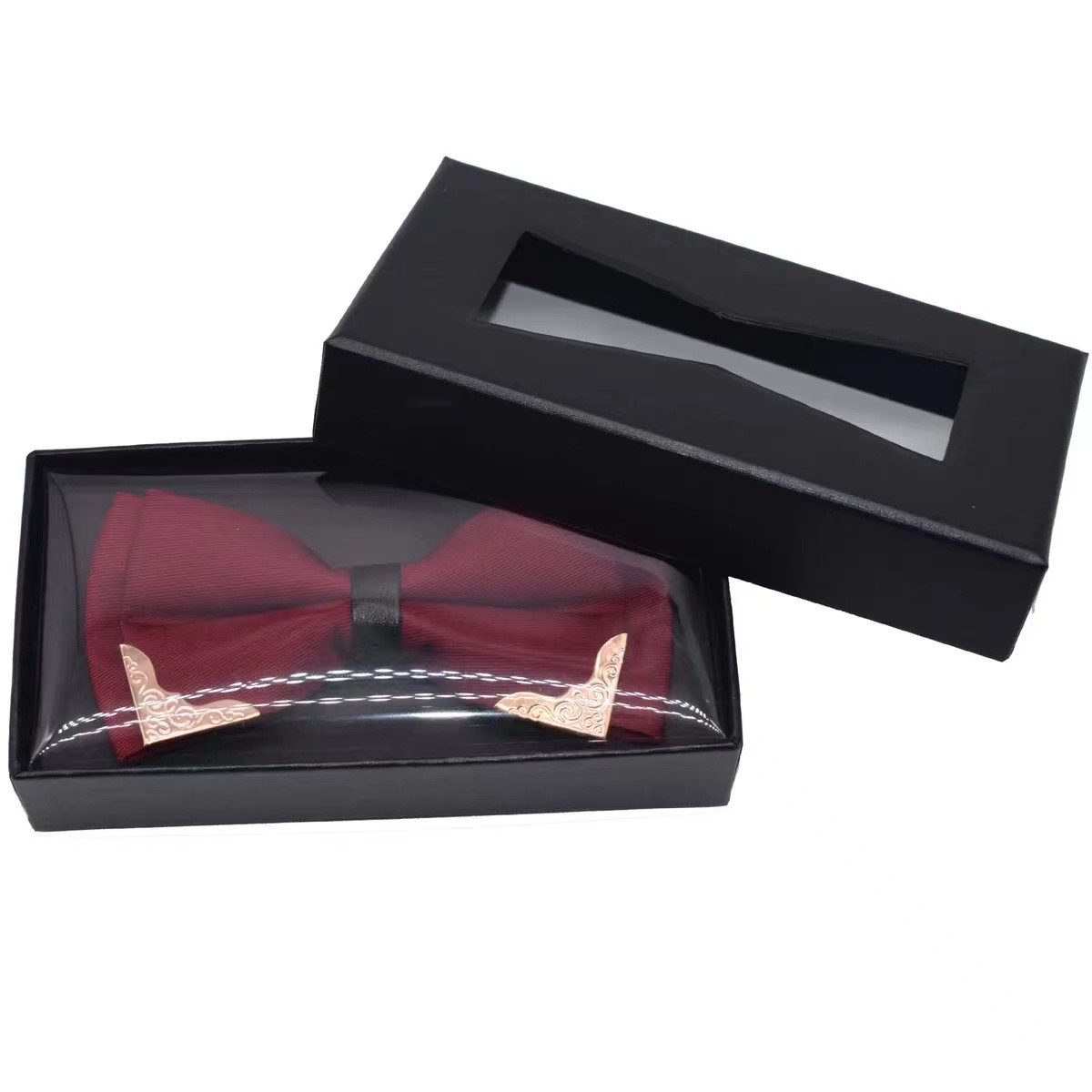 CDR AI PSD Black Rectangular Cardboard Gift Box With Transparent Lid
