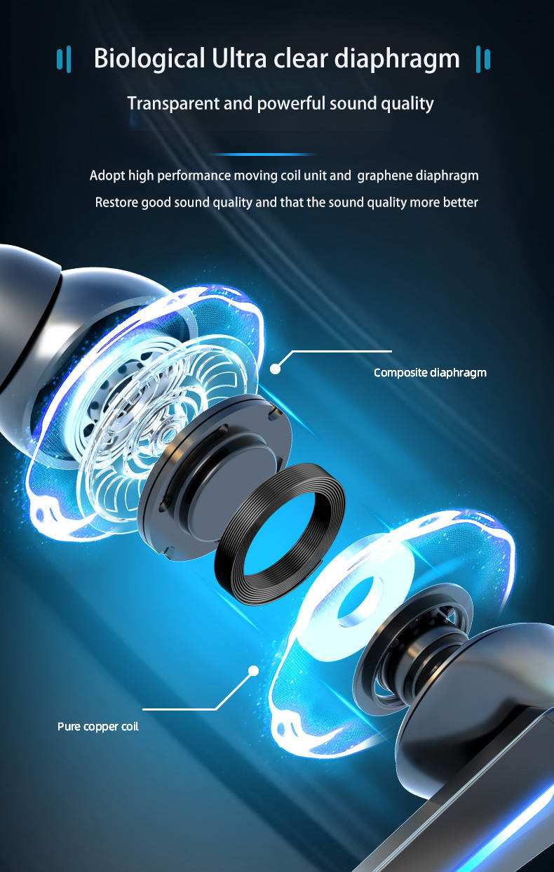 Wireless gaming earbuds long durable rechargeable electronic sports for game