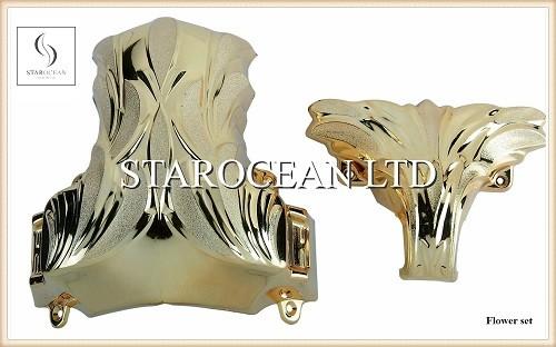 ABS Plastic Coffins And Caskets Accessories , Coffin Ornaments Corner Beautiful