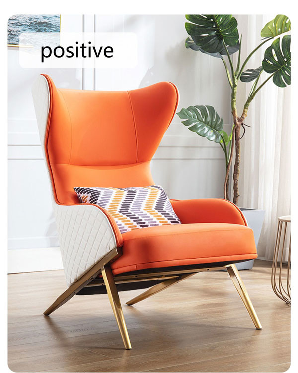 Nordic Wing Stainless Steel Armchair Lounge Single Chairs Eucalyptus Inner