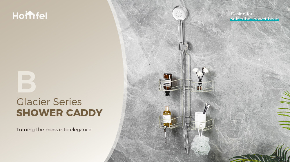 Bathroom Organizer Shower Caddy Hanging Shower Shelf for Inside Shower No Drilling Racks Over Showerhead BathROOM Rack