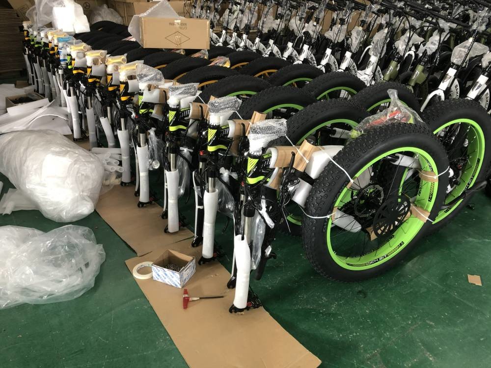 Full Suspension Fat Tire Electric Bike 750w 1000w 48v Electric High Carbon Snow Bike 26 Inch