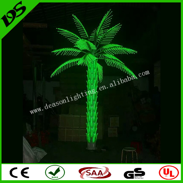 lighted artificial palm trees