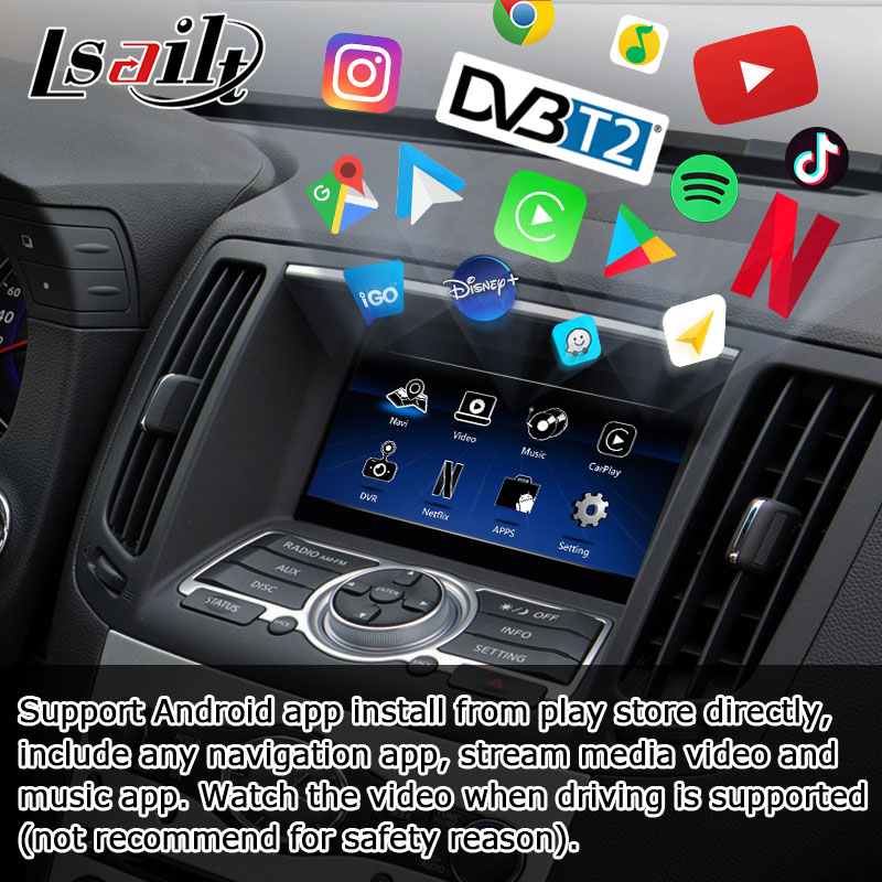 GPS Navigation NISSAN Multimedia Interface Android Carplay 1.8G For Infiniti G37 G25