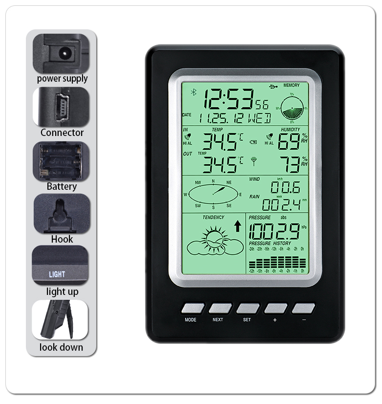 Outdoor Temperature Range Wireless Weather Station With OBM Support