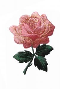 Buy cheap 4 Pink Rose Embroidery Iron On Patch Merrowed Border Custom Color product