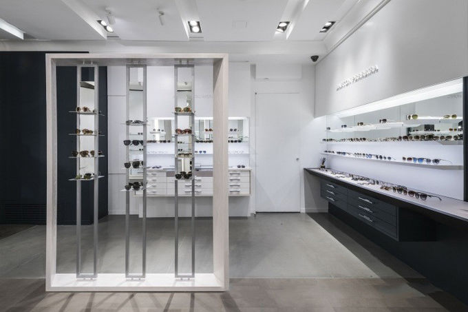 Multi Functional Eyeglass Display Case / Wall Mounted Sunglass Rack For High End Optical Shop