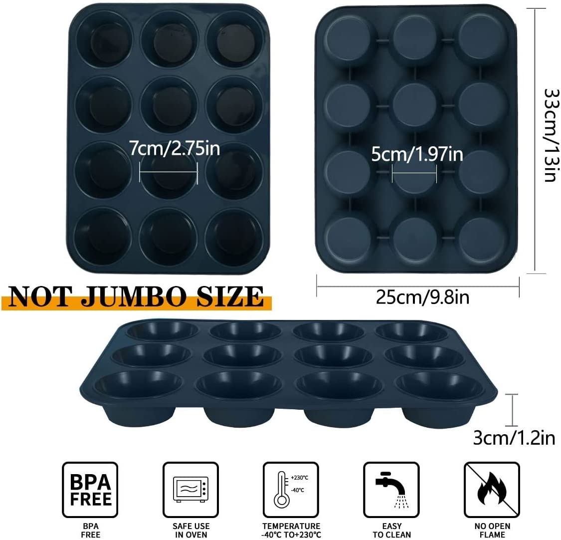 Oilproof Muffin Silicone Baking Tray Lightweight Heat Resistant