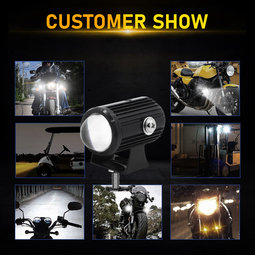 White Yellow Flash Universal LED Lights With Switch For Motorcycle